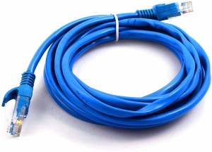 SEA SHELL LAN Cable-01 3 m LAN Cable(Compatible with Desktops, Laptops, Servers, Gaming Consoles, TV, Blue, One Cable)
