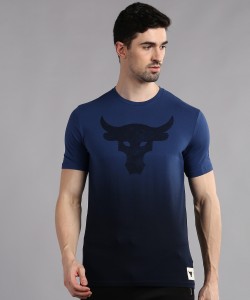 Under Armour Project Rock Graphic Print Men Round Neck Blue T-Shirt - Buy  Under Armour Project Rock Graphic Print Men Round Neck Blue T-Shirt Online  At Best Prices In India | Flipkart.Com