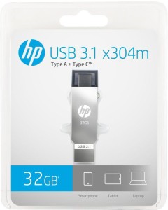 HP X304_M 32 GB OTG Drive(Multicolor, Type A to Type C)