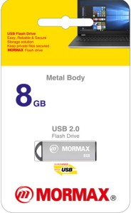 Mormax Metal USB 2.0 Drive 8 Pen Drive(Silver)