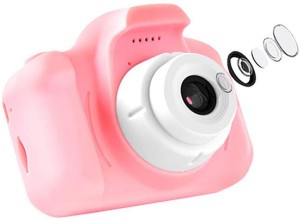 halo nation cam-x2b kids digital video camera, 5.0mp rechargeable camera shockproof 1080p hd camcorder for kids toddler indoor outdoor travel (memory upto 32gb- ssd card not included) (camera-x2-pink)(5 mp, 4 optical zoom, 4 digital zoom, pink)