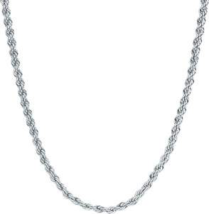 Mens silver clearance rope necklace