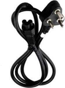 ATEKT Laptop Power Cable Cord - 3Pin Adapter (1 Meter/ 3.3Feet) 1 m Power Cord(Compatible with LAPTOP, Black, One Cable)
