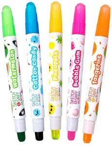 Sketch & Sniff Gel Crayons, Scented - 5 crayons