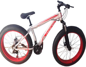 maatrixx riding fat tyre mountain bike dual disc brakes and front
