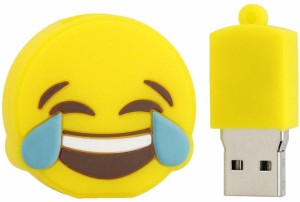 Tobo Funny Emoji Expression USB Stick External Memory Stick USB 2.0 Flash Drive Pen Drive. 8 GB Pen Drive(Yellow)