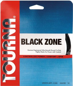 Tourna Black Zone Polyester Tennis String 1.2 Tennis String - 12 m