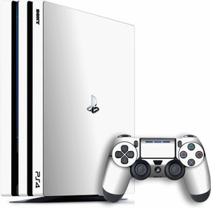 GADGETSWRAP White Matte Skin Sticker for PS4 Pro (Playstation 4  