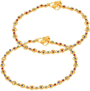 GoldNera American Diamond Multi Color Light Weight Simple Ethnic