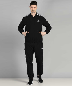 Mens adidas sale black tracksuit