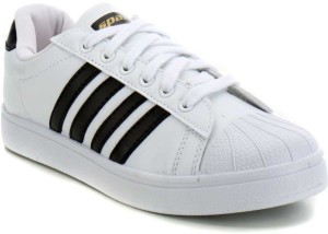 sparx sd0323g canvas shoes for men(white, black)