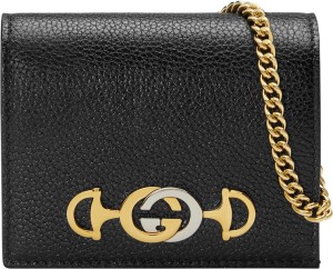 GUCCI Women Casual Black Genuine Leather Wallet Black - Price in India