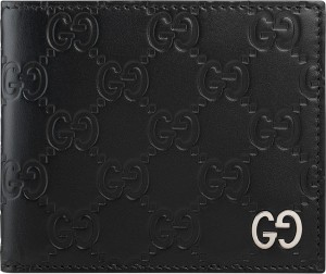 GUCCI Men Casual Black Genuine Leather Wallet Black - Price in