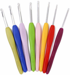Xeekart Crochet Hooks Aluminium Sewing Needles Soft Handles Knit