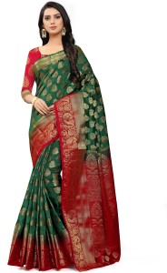 rudrapriya fashion Woven Banarasi Jacquard, Art Silk Saree