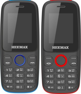 Heemax H1Shine Combo of Two Mobiles(Blue, Red)