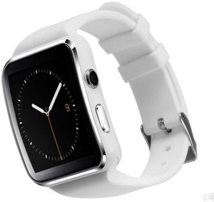 White smart 2025 watch with camera
