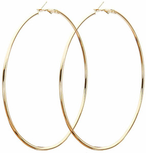 Flipkart Buy Arihant Designs Designs Golden Polish Big Round Hoop Ear Bali Earrings for Women Girls Alloy Hoop Earring Online at Best Prices