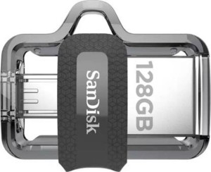 SanDisk OTG 3.0 Dual Drive 128 GB Pen Drive (Black) 128 GB Pen Drive(Black)