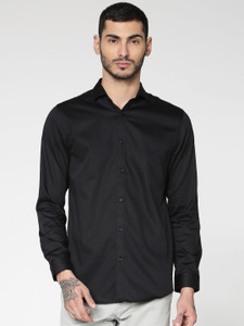 JACK JONES Men Solid Party Black Shirt Buy JACK JONES Men