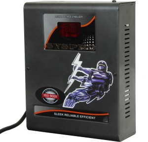 Syspro Major Pro Voltage Stabilizer for 20 CCTV Cameras 1 DVR and LED Screen Upto 42 Inch Voltage Stabilizer(Black)