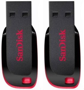 SanDisk Curzer Blade USb Flash Drive 16 GB Pen Drive (Red, Black) PACK OF 2 (16GB) 16 GB Pen Drive(Red, Black)