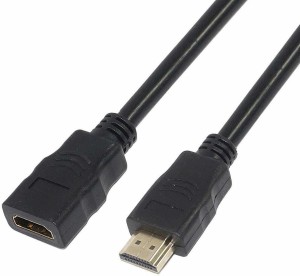 RIVER FOX High Speed HDMI Male to Female Extension Cable HDMI Extender 0.3 m HDMI Cable(Compatible with PS3 / PS4, Fire Tv Stick, Laptop / PC, LCD / LED TV, Xbox, Black, One Cable)