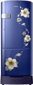 Samsung 192 L Direct Cool Single Door 3 Star (2020) Refrigerator with Base Drawer(Star Flower Blue, RR20T1Z2YU2/HL)