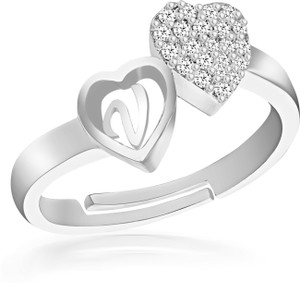 Divastri Jewellery Stylish Heart Name Alphabet Letter Initial V