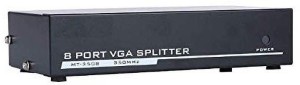 swaggers  TV-out Cable 8 port VGA Splitter- Black(Black, For TV)