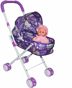 HomeFast troller Baby Doll Toy with Real Moving Stroller Toy for