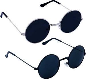 Buy just style Round Sunglasses Black For Men & Women Online