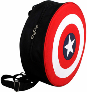 Hi Trend Avengers Captain America Shield Round Bag with Thick Padding 20 L Backpack Red White Blue Price in India Flipkart