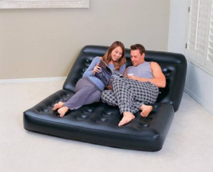 MEZIRE Airsofa cum Bed PVC Polyvinyl Chloride 3 Seater