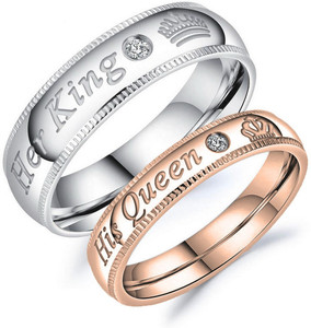 vien VIEN couple finger ring Her King And His Queen Crown
