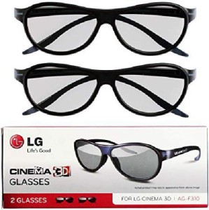 LG Cinema 3D Glasses AG-F310 2012 Model (Black) - 2 Pairs Video Glasses(Black)