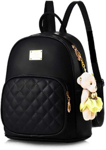 SAHAL GIRLS PU Leather Backpack 10 L Backpack BLACK Price in India Flipkart