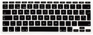 HRH Spanish Keyboard Cover Protector For Apple Mac Laptop Keyboard Skin(Transparent)