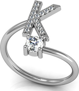 Divastri Jewellery Stylish Heart Name Alphabet Letter Initial K