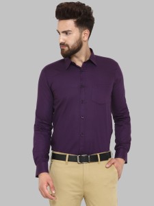 FUBAR Men Solid Formal Purple Shirt  Buy FUBAR Men Solid Formal Purple  Shirt Online at Best Prices in India  Flipkartcom
