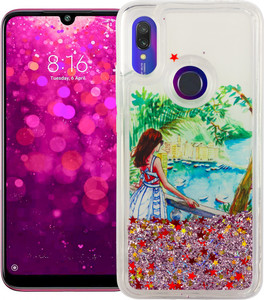 GBAKS Back Cover for REDMI Y3 Fully Glitter and Liquid with Printed GIRL in The Middle GBAKS Flipkart