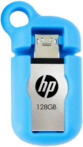 HP HPFD305M-128 128 GB OTG Drive(Blue, Silver, Type A to Micro USB)
