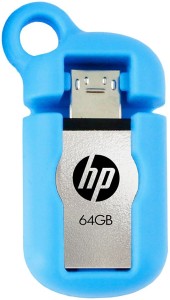 HP HPFD305M-64 64 GB OTG Drive(Blue, Silver, Type A to Micro USB)