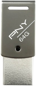 PNY PFDI64GDULEY-BR20 64 GB OTG Drive(Silver, Type A to Type C)