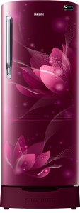 Samsung 212 L Direct Cool Single Door 5 Star (2019) Refrigerator(Blooming Saffron Red, RR22N385XR8/HL)