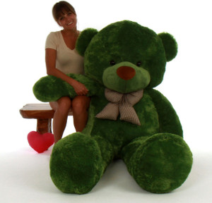 Giant green teddy deals bear