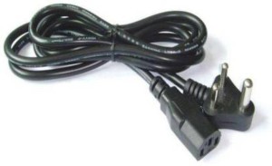 ATEKT Cable for Computers Printers SMPS CPU 1.5 m Power Cord(Compatible with DESKTOP, PRINTER, TV, MONITER, DVR, Black, One Cable)
