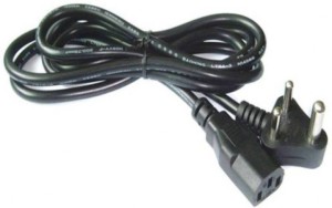 comC 3pin Power cable 16 A 3 m Power Cord(Compatible with Desktop, Printer, Projector, Scanner, Black)