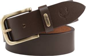FLYER Men Formal, Casual, Evening, Party Brown Genuine Leather Belt