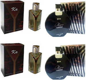 Buy RIYA 2 Ka and 2 Nera For Ever Perfume 100ml Each Pack of 4